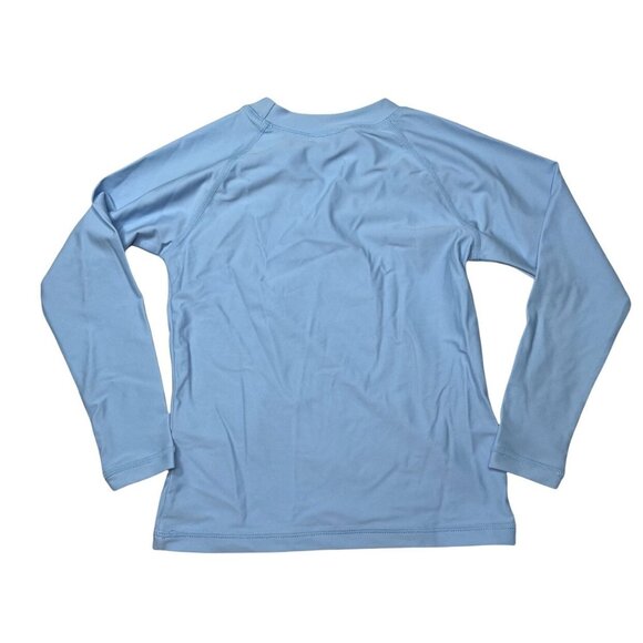Hanna Andersson Heart Rash Guard Swim Top Girls Light Blue Long Sleeve Size 5 - Picture 2 of 7